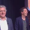 Gilbert Rozon et Guillaume Gallienne sur le plateau de "Touche pas à mon poste", lundi 25 novembre 2013.