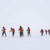 Le prince Harry et ses coéquipiers du Team GB s'acclimatent en Antarctique, s'entraînant à la base de Novo, le 23 novembre 2013, avant de prendre le départ le 29 novembre du South Pole Allied Challenge, une course au Pole Sud au profit de l'association Walking with the Wounded.