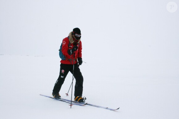 Le prince Harry et ses coéquipiers du Team GB s'acclimatent en Antarctique, s'entraînant à la base de Novo, le 23 novembre 2013, avant de prendre le départ le 29 novembre du South Pole Allied Challenge, une course au Pole Sud au profit de l'association Walking with the Wounded.