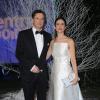 Colin Firth et Livia Giuggioli à l'ocassion du second Winter Whites Gala de Centrepoint qui se tenait au palais de Kensington à Londres, le 26 novembre 2013.
