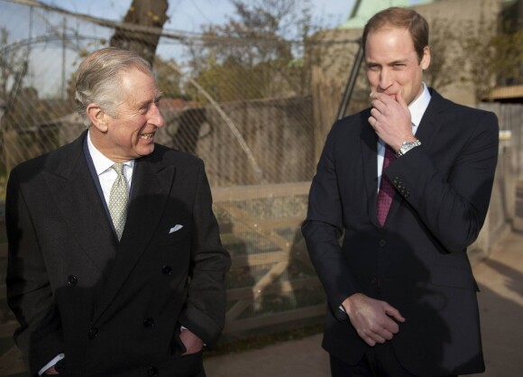 Le prince William et le prince Charles assistent à une réunion " Unis pour la faune et la flore " à la Société Zoologique de Londres, le 26 novembre 2013.