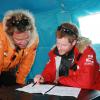 Le prince Harry en Antarctique le 27 novembre 2013, durant la phase d'acclimatation à la base de Novo avant de disputer le trek South Pole Allied Challenge.