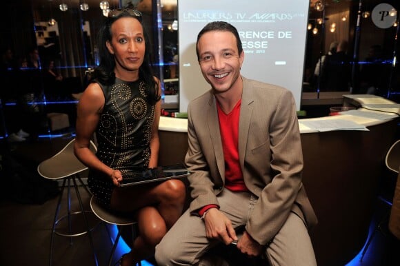 Vincent McDoom et Laurent Artufel - Conférence de presse des "Lauriers TV Awards" à l'hôtel Seven à Paris le 2 décembre 2013.