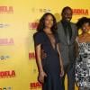 Naomie Harris, Idris Elba et Lindiwe Matshikiza lors de l'avant-première du film "Mandela : Un long chemin vers la liberté" à l'Unesco à Paris, le 2 décembre 2013