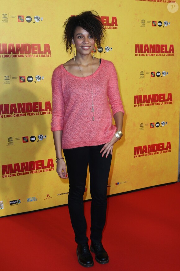 Stefi Celma lors de l'avant-première du film "Mandela : Un long chemin vers la liberté" à l'Unesco à Paris, le 2 décembre 2013