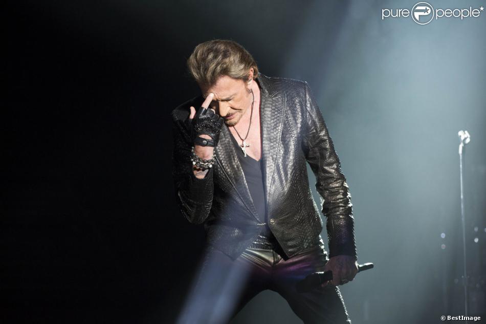 Exclusif - Johnny Hallyday en concert au Palais Omnisports de Paris Bercy pour son 70e anniversaire dans le cadre du &quot;Born Rocker Tour&quot;, le 15 juin 2013.