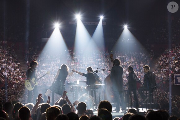 Exclusif - Johnny Hallyday en concert au Palais Omnisports de Paris Bercy pour son 70e anniversaire dans le cadre du "Born Rocker Tour", le 15 juin 2013.
