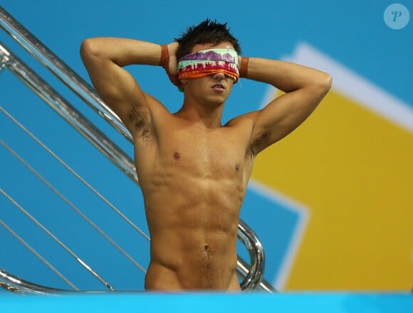 Tom Daley au bassin Aquatics Centre du parc olympique de Londres, le 30 juillet 2012.