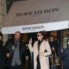 Céline Dion à la sortie de chez Boucheron à Paris. Le 2 décembre 2013.