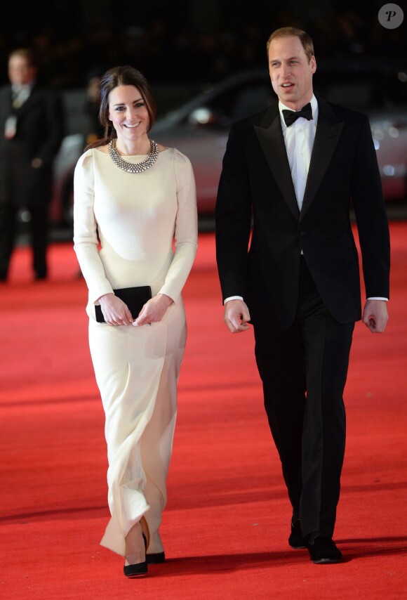 Kate Middleton, duchesse de Cambridge, et prince William, duc de Cambridge, lors de la projection "royale" du film Mandela - Un long chemin vers la liberté, le 5 décembre 2013 à Londres, à l'Odeon de Leicester Square.