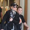 Madonna et son fils Rocco à Paris en juillet 2012.