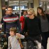 Exclusif - Quinn - Sharon Stone et ses trois enfants Roan, Quinn, et Laird arrivent à l'aéroport d'Orly en provenance de Marrakech, le 30 novembre 2013.