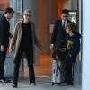 Exclusif - Roan - Sharon Stone et ses trois enfants Roan, Quinn, et Laird arrivent à l'aéroport Roissy-Charles-de-Gaulle, le 1er décembre 2013.