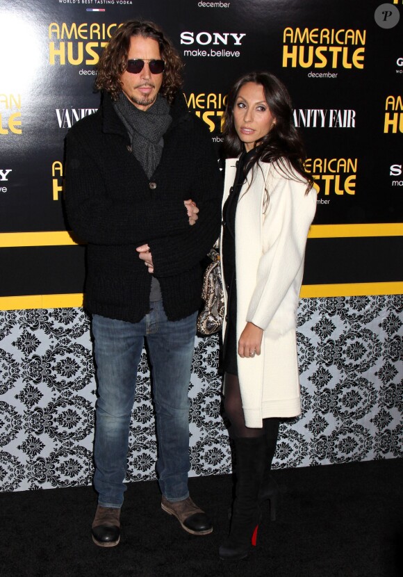 Chris Cornell et Vicky Karaylannis lors de la première du film American Bluff (American Hustle en VO) à New York, le 8 décembre 2013.