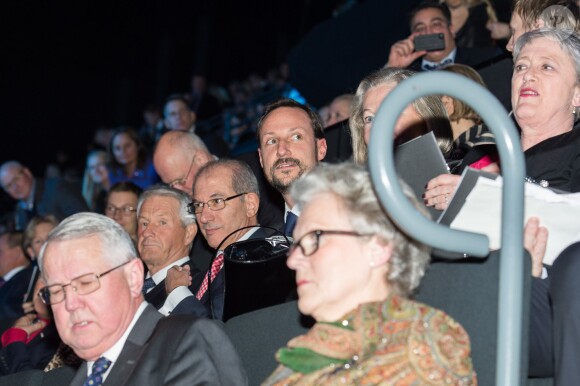 Le prince Haakon de Norvège au concert du prix Nobel de la Paix le 11 décembre 2013 au Spektrum d'Oslo