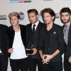 One Direction (Harry Styles, Niall Horan, Louis Tomlinson,Liam Payne et Zayn Malik) à Los Angeles, le 24 novembre 2013.