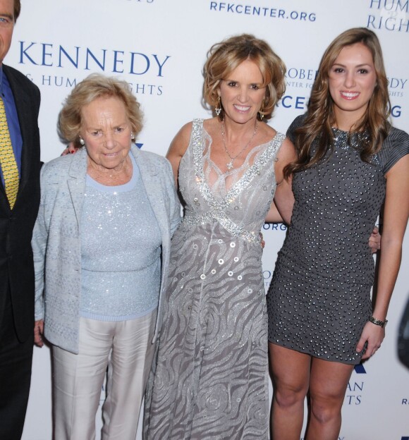 Ethel Kennedy, sa fille Kerry et sa petite-fille Mariah au gala des Ripple of Hope Awards à New York le 11 décembre 2013