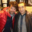 Stéphane Plaza et Zinedine Soualemlors de la soirée d'ouverture de la boutique UGG à Paris, le 12 décembre 2013.