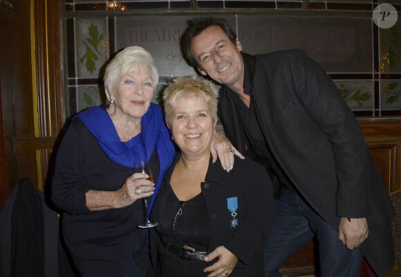 Line Renaud, Mimie Mathy et Jean-Luc Reichmann au théâtre de la Porte Saint-Martin à Paris, le 13 decembre 2013.