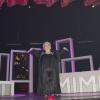 Mimie Mathy a reçu les insignes de Chevalier de l'Ordre National du Mérite des mains de Jean-Claude Camus à l'issue de son spectacle "Je re-papote avec vous" au théâtre de la Porte Saint-Martin à Paris, le 13 decembre 2013.