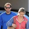 Exclusif – L'ex-tennisman Pete Sampras et sa femme Bridgette Wilson vont faire du sport à Brentwood le 12 decembre 2013.