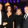 Exclusif - Nathalie Rykiel, Michael Burke et sa femme Bridget à la 18eme édition de la vente aux enchères des Sapins de Noël des créateurs a l'hôtel Salomon de Rothschild à Paris, le 9 décembre 2013.