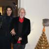 Exclusif - Pierre Richard et sa femme à la 18eme édition de la vente aux enchères des Sapins de Noël des créateurs a l'hôtel Salomon de Rothschild à Paris, le 9 décembre 2013.