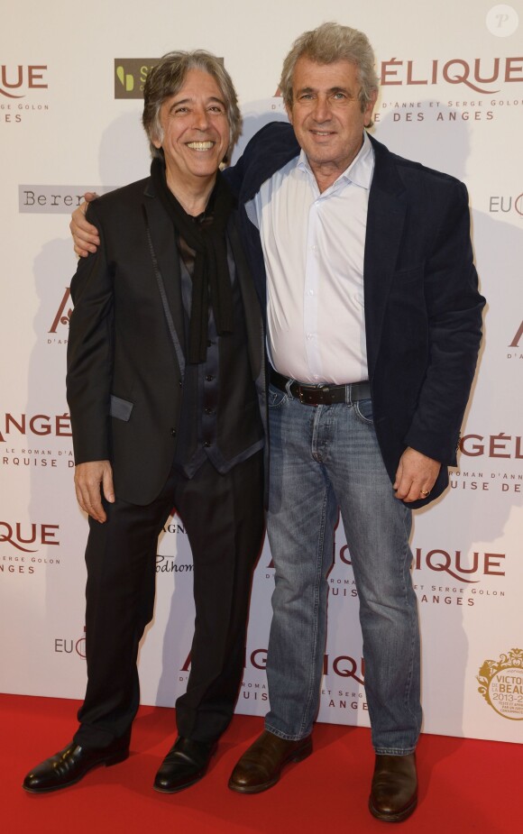 Ariel Zeitoun et Michel Boujenah lors de la première du film Angélique à Paris, le 16 décembre 2013.