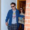 David Arquette et sa petite amie Christina McLarty (enceinte) sortent d'un rendez-vous médical à Los Angeles, le 16 décembre 2013.