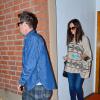 David Arquette et sa girlfriend Christina McLarty (enceinte) sortent d'un rendez-vous chez le médecin. Los Angeles, le 16 décembre 2013.