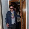 David Arquette et sa girlfriend Christina McLarty (enceinte) sortent d'un rendez-vous chez le médecin. Los Angeles, le 16 décembre 2013.