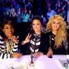 Kelly Rowland, Demi Lovato et Paulina Rubio, sur le plateau de X Factor, le 16 décembre 2013.