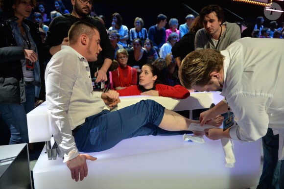 EXCLUSIF. Norbert Tarayre lors de la finale d'Ice Show, le 18 décembre 2013, sur M6.