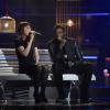 Zaz et Corneille lors de la soirée Samedi soir on chante Piaf, diffusée sur TF1 le vendredi 17 janvier 2014