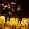 Emmanuel Moire et Amel Bent lors de la soirée Samedi soir on chante Piaf, diffusée sur TF1 le vendredi 17 janvier 2014