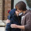 Jared et Genevieve Padalecki s'embrassent à Vancouver, le 8 décembre 2011.
