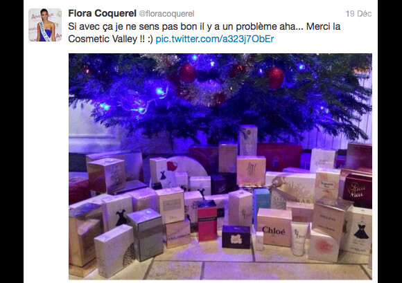 Flora Coquerel remercie la Cosmetic Valley sur Twitter