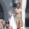 Jennifer Aniston lors de son séjour à Los Cabos (Mexique) avec son fiancé Justin Theroux et leurs amis tels que Courteney Cox, le 30 décembre 2013