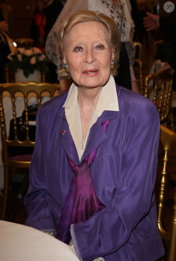 Michèle Morgan fête ses 92 ans à Puteaux , le 29 février 2012.