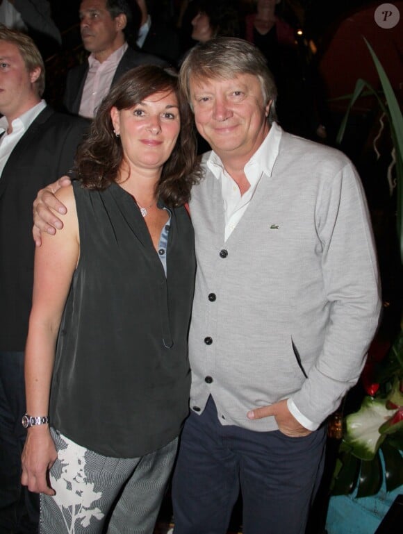 Lionel Chamoulaud et sa femme - Soirée du Trophée des Légendes au Buddha Bar à Paris, le 5 juin 2013.