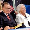 George H.W. Bush et sa femme Barbara à New York le 2 septembre 2004.