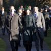 Le prince William avec son épouse la duchesse Catherine à Sandringham le 25 décembre 2013 pour la messe de Noël