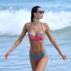 Exclusif - Le mannequin brésilien Júlia Pereira profite d'une après-midi ensoleillée sur une plage de Miami. Le 2 janvier 2014.