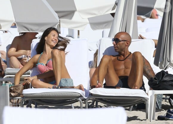 Exclusif - Júlia Pereira et son petit ami à Miami, le 2 janvier 2014.