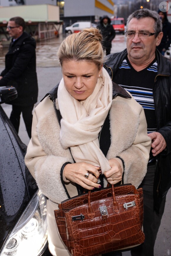 Corinna Schumacher, lors de son arrivée au CHU de Grenoble, le 3 janvier 2014