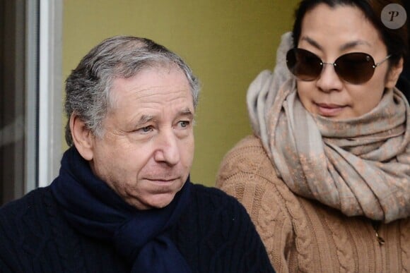Jean Todt et son épouse Michelle Yeoh, au CHU de Grenoble, le 1er janvier 2014