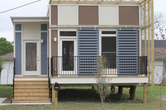 Une maison modèle de la fondation Brad Pitt à la Nouvelle-Orléans le 9 mars 2012.