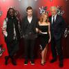 Will.I.Am, Kylie Minogue, Ricky Wilson et Tom Jones, à la soiree The Voice UK à Londres, le 6 janvier 2014.