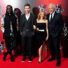 will.i.am, Ricky Wilson, Kylie Minogue et Tom Jones, à la soiree The Voice UK à Londres, le 6 janvier 2014.