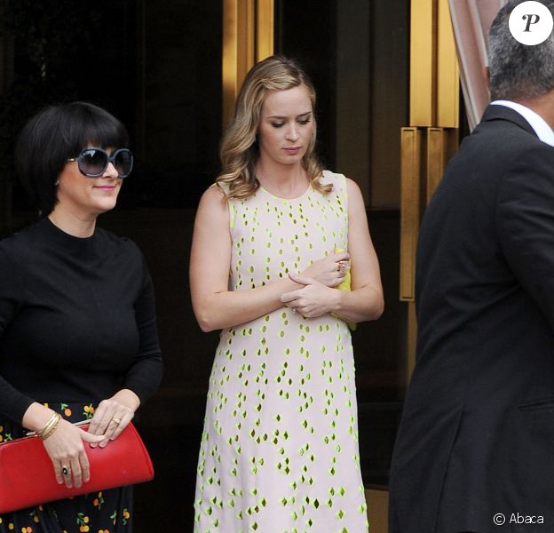 Emily Blunt (enceinte) au "Dior Luncheon" organisé à l'hôtel Sunset Towers d'Hollywood, le 8 janvier 2014.
